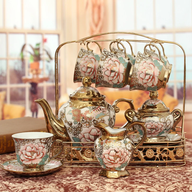 Европейский керамический бытовой Набор для кофе и чая чайник воды свадебные