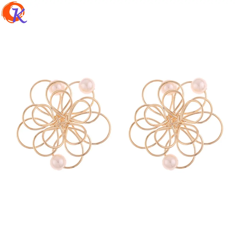 

Cordial Design 50Pcs 30*30MM Jewelry Accessories/Earrings Making/Flower Shape/DIY/Imitation Pearl/Hand Made/Earring Findings