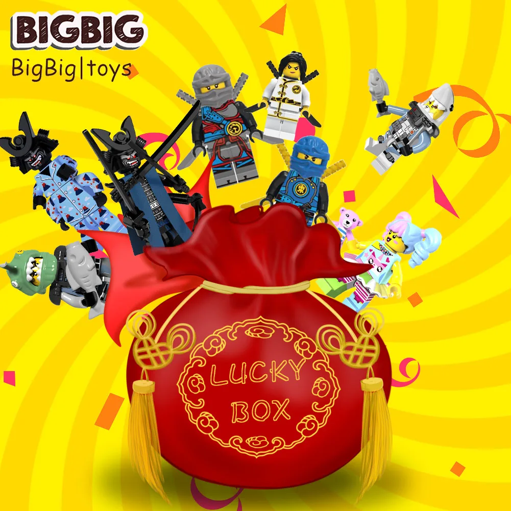 

Legoings Ninja Random 5 pcs Not repeating Building Blocks Ninjagoes bricks Kai Jay Zane Master Wu Cole mini toys figures gift