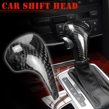 

1 Pcs Car Gear Shifts Knob Cover Carbon Fiber Auto Styling Fashion for Audi A6L Q5 A5 A4L XR657