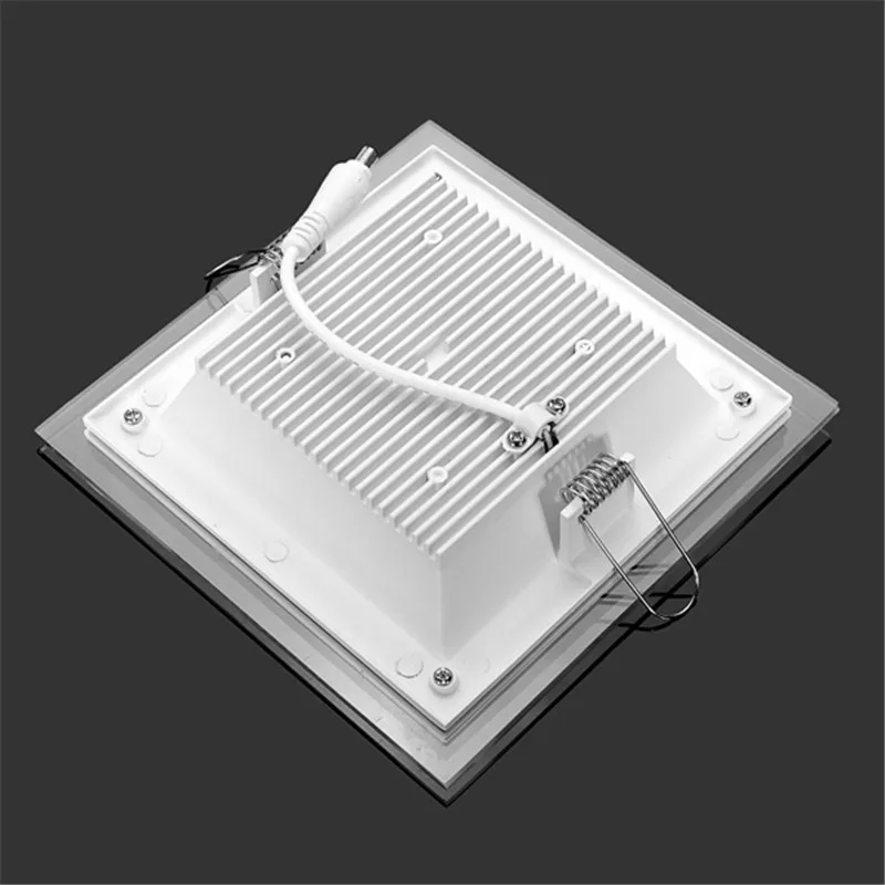 smart led downlights Free Shipping 18W Round/Square Glass LED Downlight Recessed LED Panel Light Spot Ceiling Down Light AC110V 220V Warm/Cold White down lights led