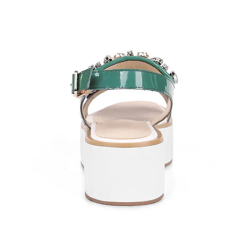 Sandalias rosado Tamaño 2019 Venta 34 Ocio Caliente Mujer Popular De Cuero Doratasia 39 Marca Genuino Verde Zapatos Correa Nueva AwUUCO6xq