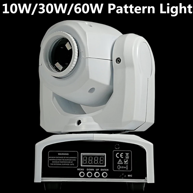 Хит! 10 Вт/30 Вт/60 Вт led gobo light/moving head light spot rgbw 4in1 LED pattern профессиональное dj