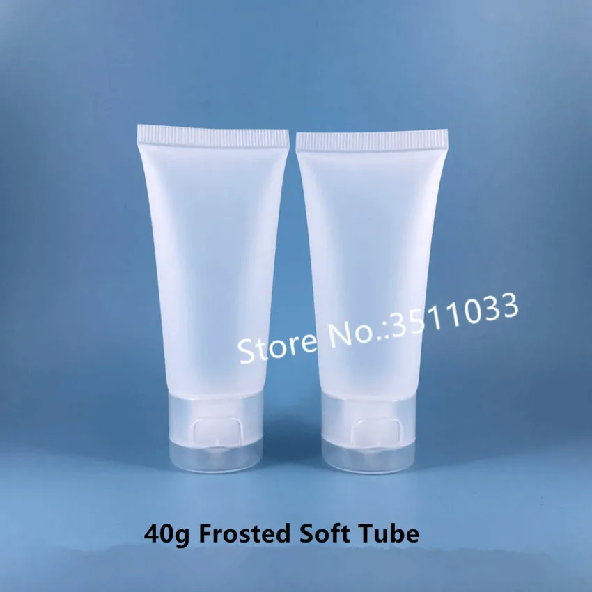 30/50pcs 40g 40ml Frosted Cosmetic Soft Tube Empty Cream Lotion Refillable Hose Container White Black Clear Flip Cap | Красота и