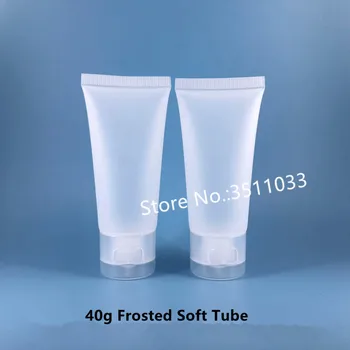

40g 40ml Frosted Cosmetic Soft Tube Empty Cream Lotion Refillable Tube Hose Soft Container White Black Clear Flip Cap 30pcs50pcs