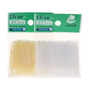 

100pcs/box Dental Floss Interdental Toothpick Brush Brush Teeth Stick Dental