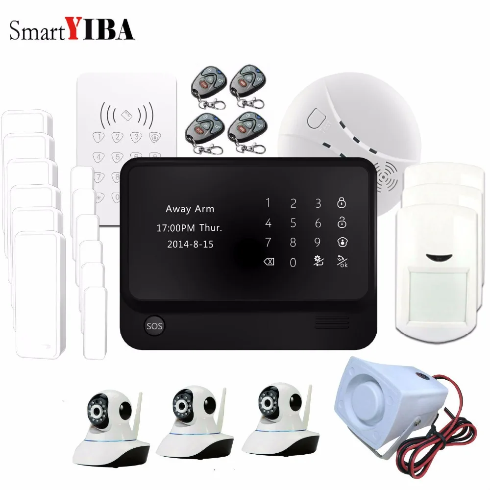 SmartYIBA APP Control 720P WiFi HD IP Camera WiFi GSM SMS font b Alarm b font