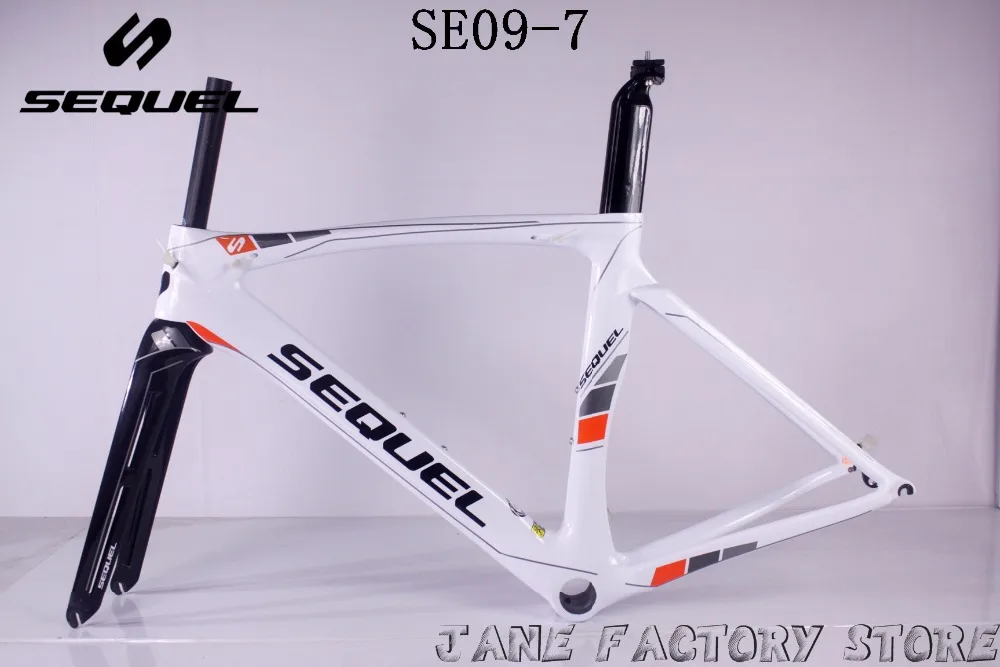 Top 2018 SE09-7 glossy carbon road bike frame Sequel brand hot selling T1000 carbon fiber cycling bike frame 0