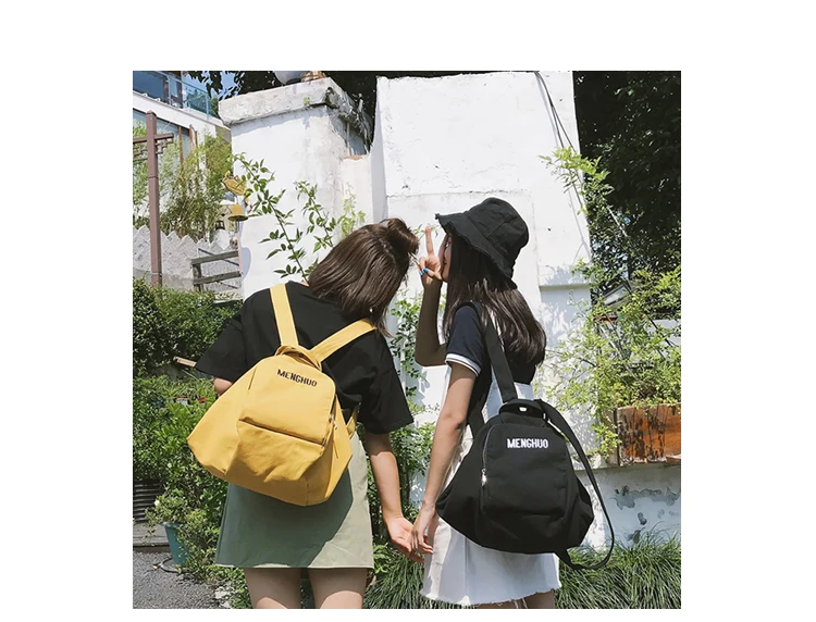 Menghuo Solid Color Multifunctional Bag Canvas Backpack Women Mochila School Bag for Travel Backpacks School Backpack for Girls (3)