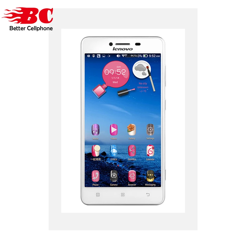 Original Nova Lenovo A858w A858 MT6732 Quad Core 1.5 GHz FDD LTE 4G Android 4.4 5 