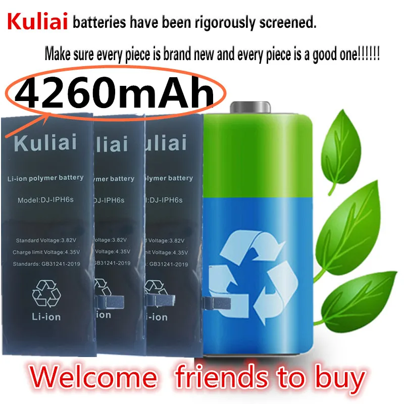 Kuliai аккумулятор для телефона iPhone 6 S Plus 6splus 7 iPhone6 Замена высокой емкости литий