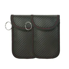 Углеродное волокно шаблон кожаный брелок для ключей для мужчин женщин RFID автомобильный держатель для кредитных карт Органайзер сумка бумажник ключница сумка