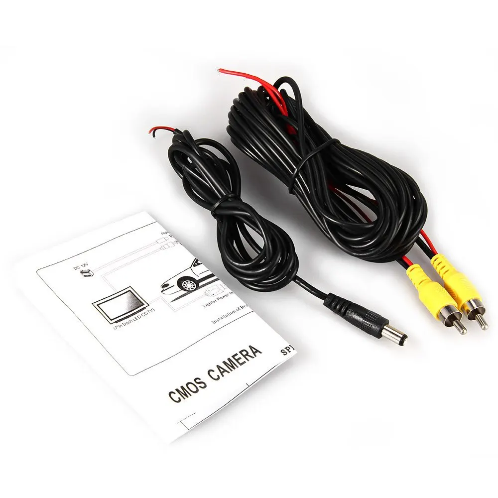 EU Car License Plate Frame Rear View Camera with Waterproof 4 Light Night Vision 170 Degree Viewing Angle for European Cars