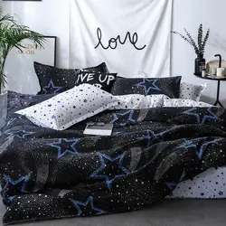Текстильные постельные принадлежности для дома комплект король кровать black star набор постельного белья пастырской стиль простыня +
