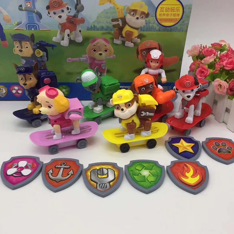 

21PCS Paw Patrol Pop-up Function Dog Anime Figure Puppy Patrulla Canina Action Figure Toys for Children Birthday Gifts 2D51