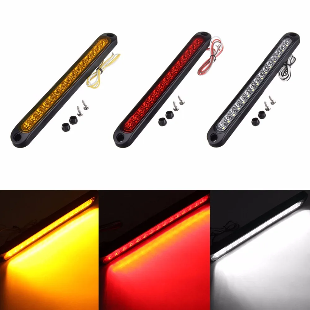 1Pcs universal 15 LED Stop Tail Light Bar Ultra Slim Trailer Truck Car
