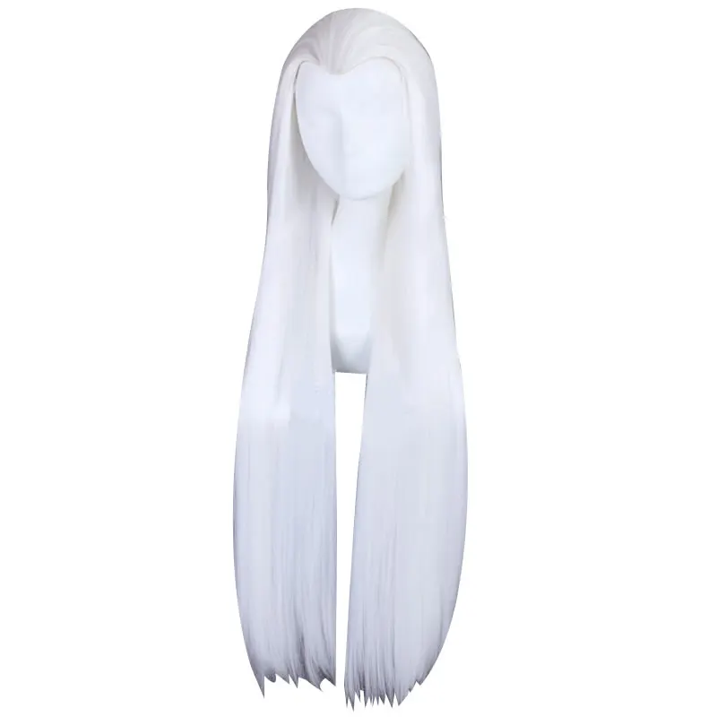 

Anime Basic Widow Peak White 100CM Unisex Straight Cosplay Wig Heat Resistant