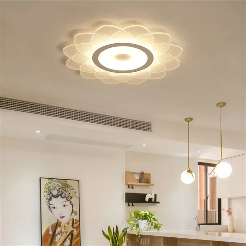 Moderno acrílico LED luces de techo para sala de estar luminarias para