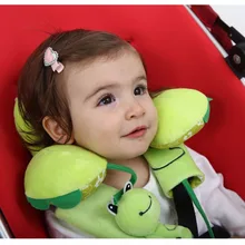 Buy Baby Shaping Pillow Infant Car Sleeping Headrest Neck Protection Infant U-shaped Pillows Newborn Cotton Cartoon Travel Protect Free Shipping