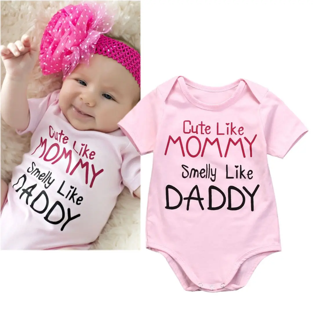 2016 Newborn Baby Clothes 0 18M Cute Bebes Body Clothing Short Sleeve