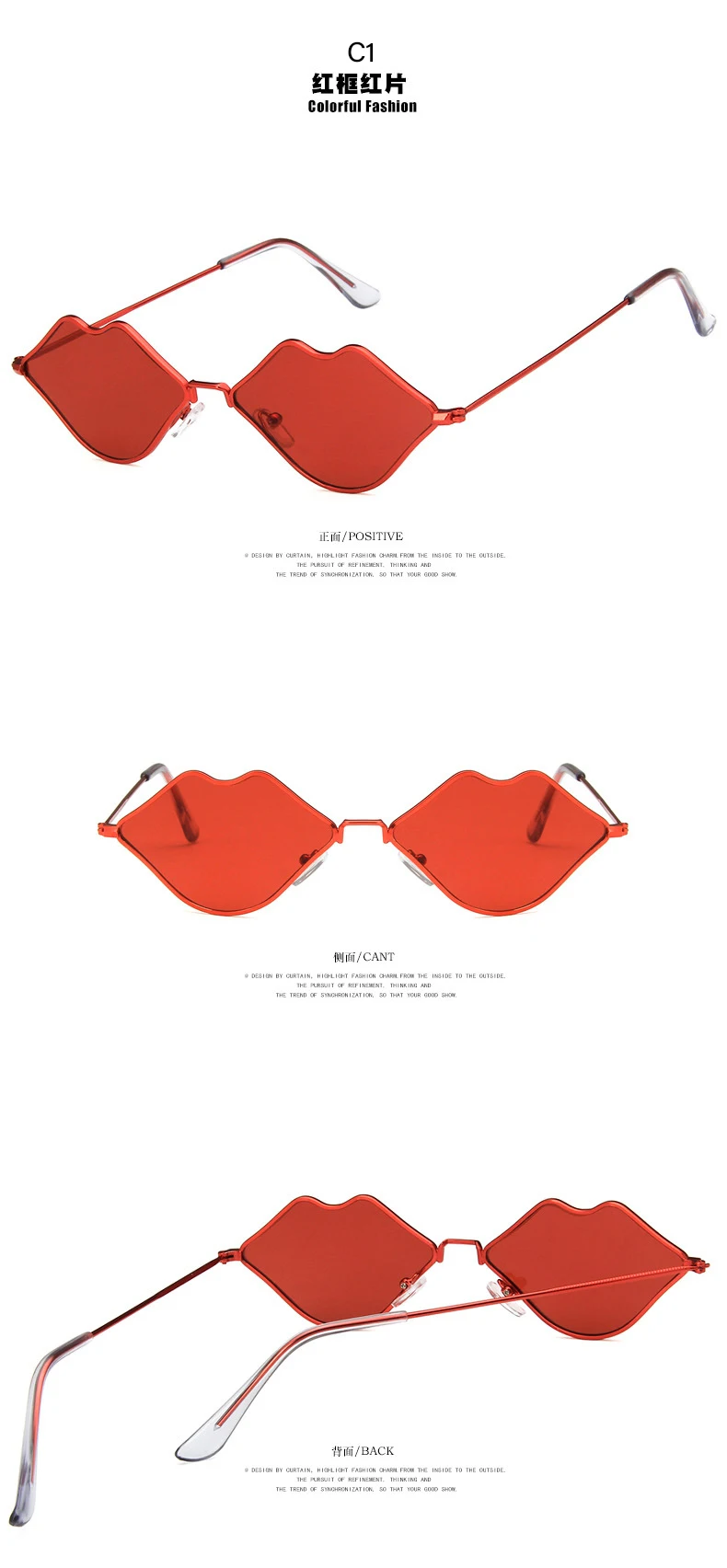 Новая форма губ Солнцезащитные очки женские брендовые дизайнерские сексуальные рот солнцезащитные очки красные оттенки Herat винтажные очки