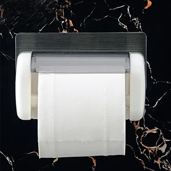 

Bathroom Storage Waterproof Dust-proof Durable Suction Cup Roll Paper Storage Rack Toilet Paper Holder Home Organizer Shelf
