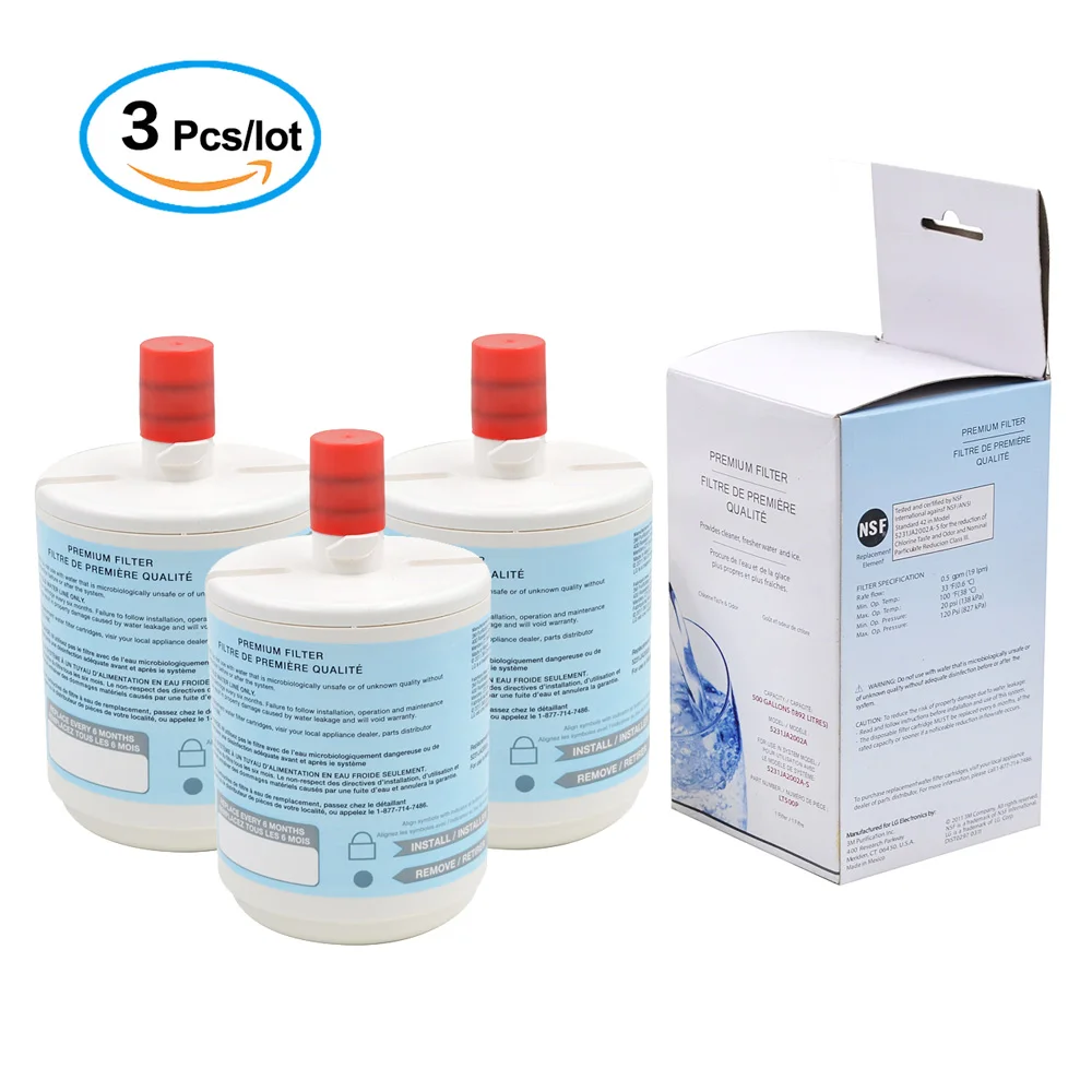 

Household Kitchen Water Purifier Filter Direct Drinking Refrigerator Carbon Water Filter Replacement for LG Lt-500p 3 Pcs/lot