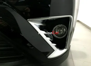 

Fit for Toyota RAV4 XA40 2016 2017 Car Styling ABS Chrome Front Fog Light Lamp Sticker Cover Trim 2pcs Auto Accessories
