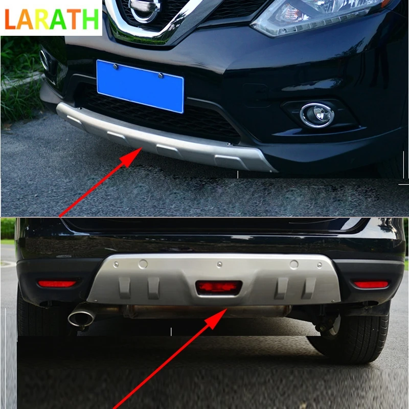 

2pcs/set For Nissan X-Trail T32 2014 2015 2016 Stainless Steel Front & Rear Bumpers Skid Bumper Cover Protector Molding styling
