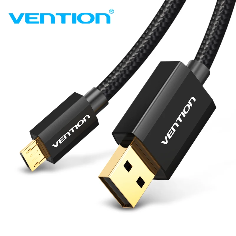 Vention المصغّر USB كابل 2A سريع تهمة لسامسونج Xiaomi USB كابل بيانات كبل شحن الهاتف المحمول لالروبوت هواوي اللوحي