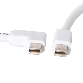 

90 Degree Right Angled Mini DP Displayport Male to Male Extension Video Audio Cable