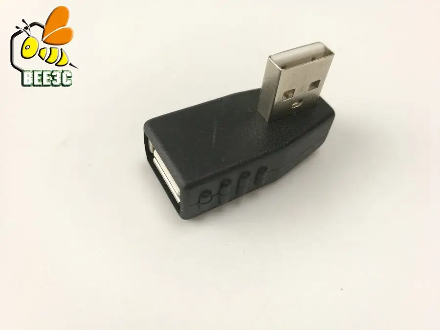 USB 2,0 мужчина к гнезду угловой разъем адаптера для ноутбука ПК компьютера 90 180 градусов U L форма корсс черный желтый 300 шт