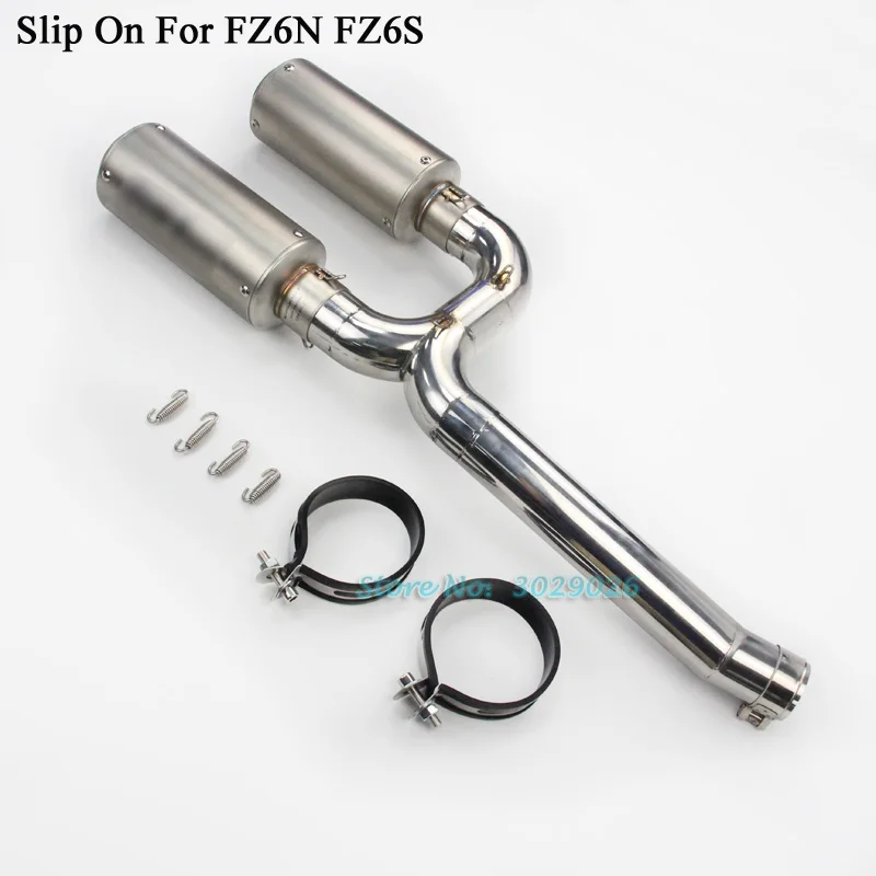 

FZ-6N FZ-6S Full System Slip On For Yamaha FZ6N FZ6S FZ6 FZ 6 Motorcycle Exhaust Muffler Escape with Middle Mid Link Pipe Tube