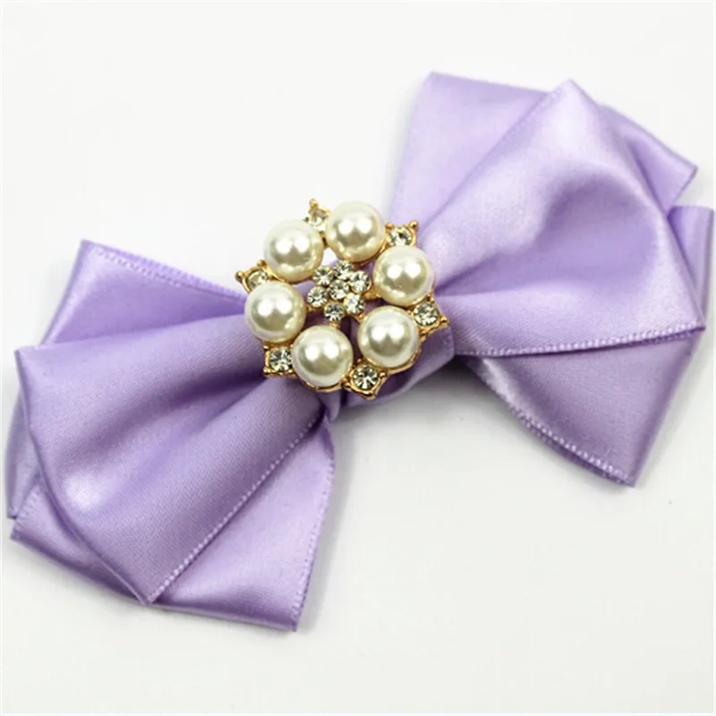 

5pcs/Lot 28mm Plating Golden Zinc Alloy Round Pearl Buttons with Cream Pearls White Rhinestone DIY Hair Accessories Material