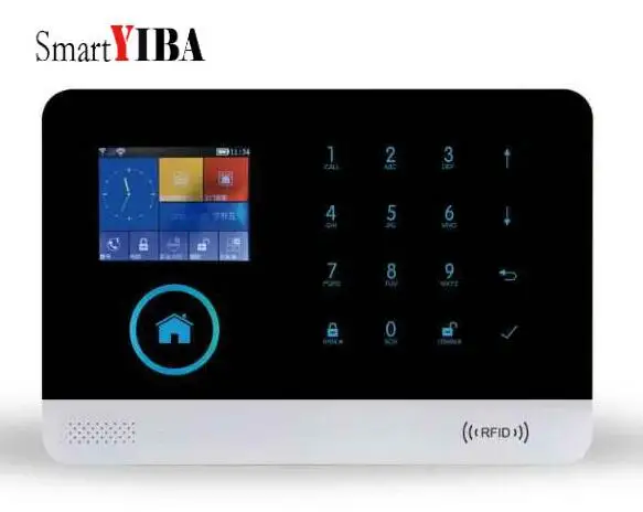 Приложение SmartYIBA RFID wifi GSM сигнализация, охранная сигнализация, камера/пульты/PIR/дым/газ/стекло, датчик разбития двери, сигнализация на выбор - Цвет: YB10300