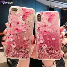 Жидкий чехол Fla mi ngo для Xiao mi Red mi Note 7 6 5 Pro mi A2 mi 9 SE 8 Lite A1 5X Red mi 5 plus 6A блестящий чехол Dyna mi c quicksand