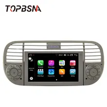 TOPBSNA Android 8,0 автомобильный dvd-плеер для Fiat 500 Abarth 2007 2008 2009- gps 1 Din автомобильный радио мультимедиа wifi стерео автомобильный