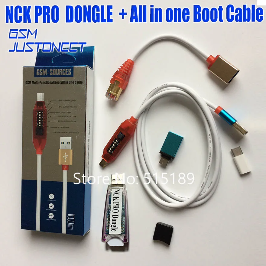 nck pro dongle + all in 1 boot cable - GSMJUSTONCCT -B