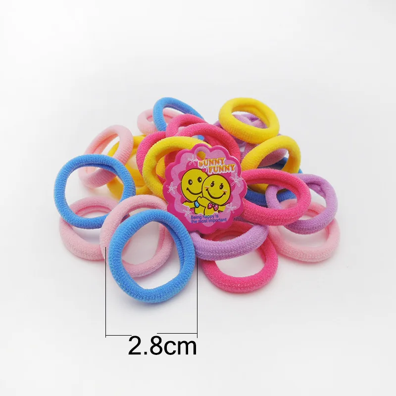 

20Pc/ Lot Color Solid Color Elastic Hair Ring Hair Clip Braid Hoop Circle Women Fashion Hair Accessories Simple Wholesale