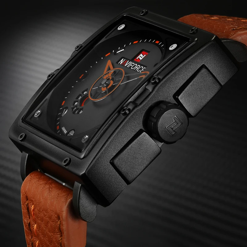 Часы NAVIFORCE мужские топовые брендовые Роскошные повседневные кварцевые для