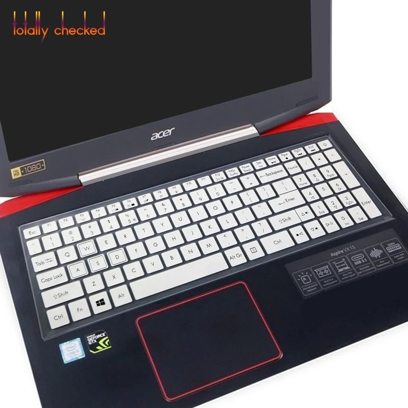 Для acer деталь нитро-двигателя Himoto Redcat 5 AN515-42 AN515 42 AN515-52 AN515 42, 51, 52, модель 51ez 51by 791p 15,6 силиконовый чехол для клавиатуры для ноутбука Защитная крышка - Цвет: white