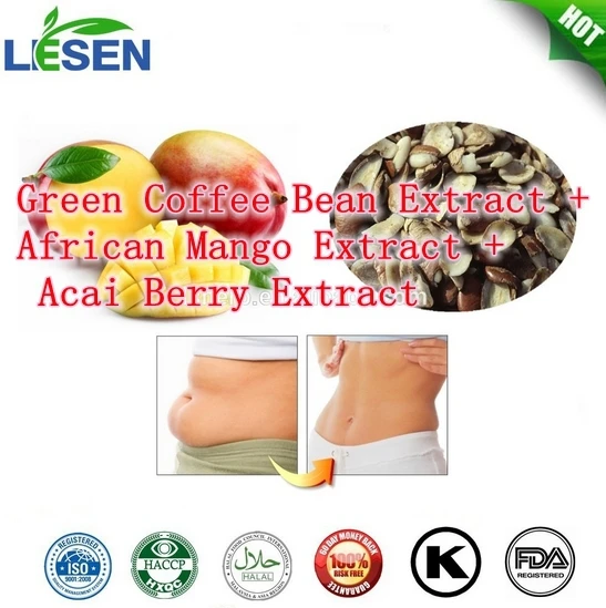 

NEW Pure Green Coffee Bean Extract + African Mango Extract + Acai Berry Extract Complex Caps 500mg x 300pcs