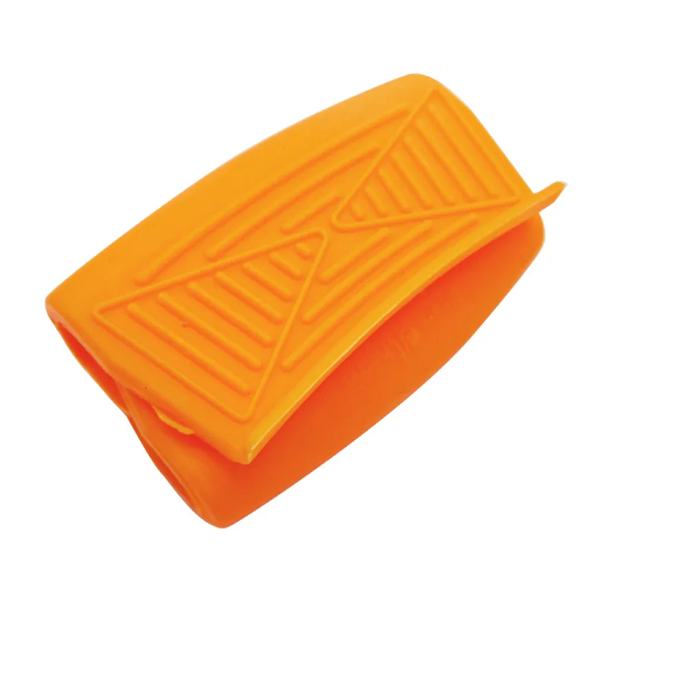 Силиконовый держатель для горшка мини Митт Пособия по кулинарии и микроволновая печь зажимной ручки Теплоизоляционный сковорода клипсы Кухня аксессуары Горячая предотвратить инструмент S60 - Цвет: Orange