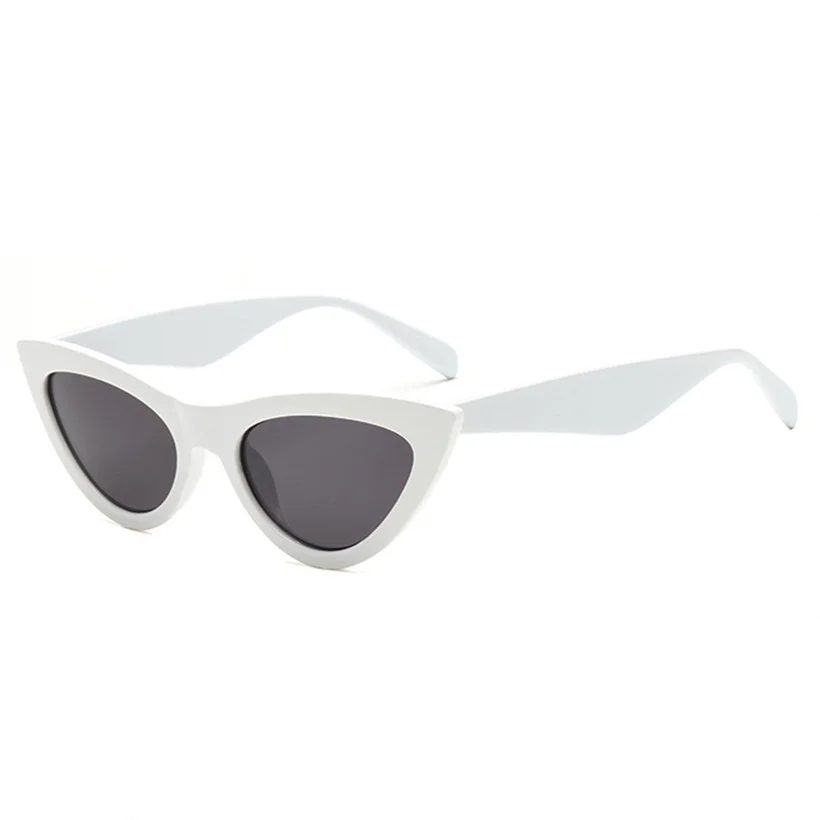 NYWOOH сексуальные кошачьи глаза солнцезащитные очки для женщин женские брендовые дизайнерские зеркальные солнцезащитные очки кошачьи глаза UV400 - Цвет линз: White