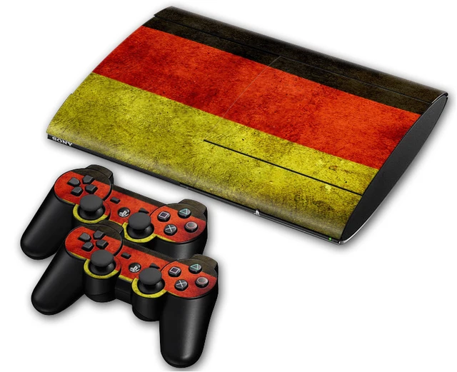 Cheap Skin Sticker for PS3 super PlayStation 3 Super Slim & 2 controller skins TN-P3S4000-0123 FLAGS