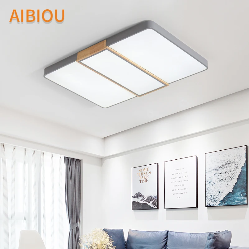 

AIBIOU Modern LED Ceiling Light For Living Room Surface Mounted Ceiling Lamp Bedroom E27 Remote control White Metal Luminaire