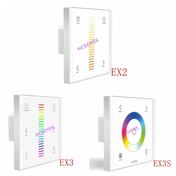 LTECH EX2 EX3/EX3S farbe temperatur touch panel RGB touch panel LED Dimmen touch panel Helligkeit einstellung RF 2,4 GHz DMX512|RGB-Controller| -