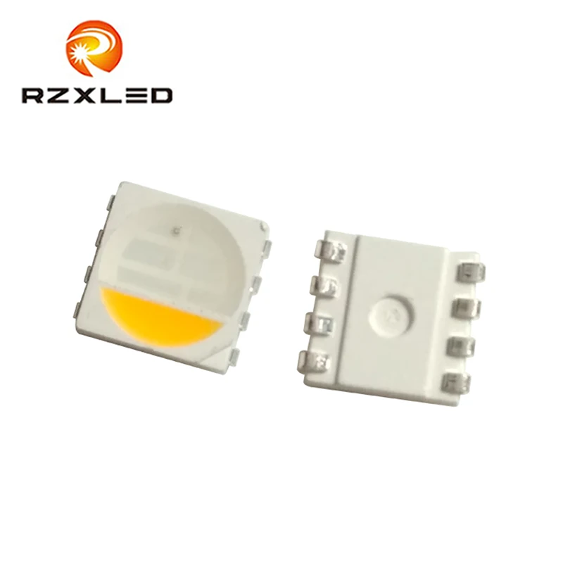 1000 шт./лот PLCC8 20MA 5050RGBW разноцветная красная синяя зеленая теплая белая