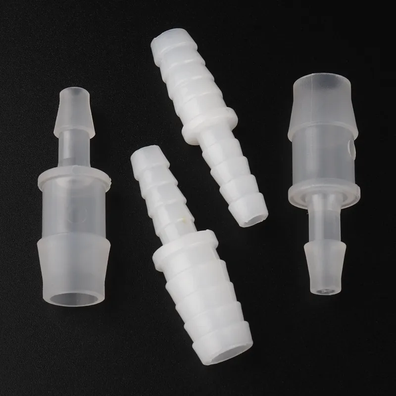 

10pcs 7.9-11.1mm Plastic Straight Connector Aquarium Tank Air Pump Aerator Garden Drip Irrigation Fittings Hose Reducing Joints
