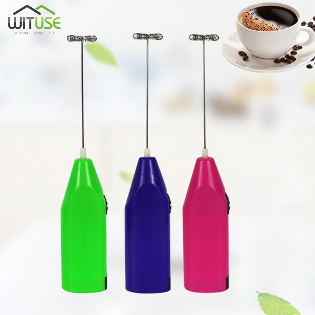 

Handheld Stainless Steel Coffee Milk Drink Electric Whisk Mixer Frother Foamer Battery Operated Kitchen Egg Beater Stirrer